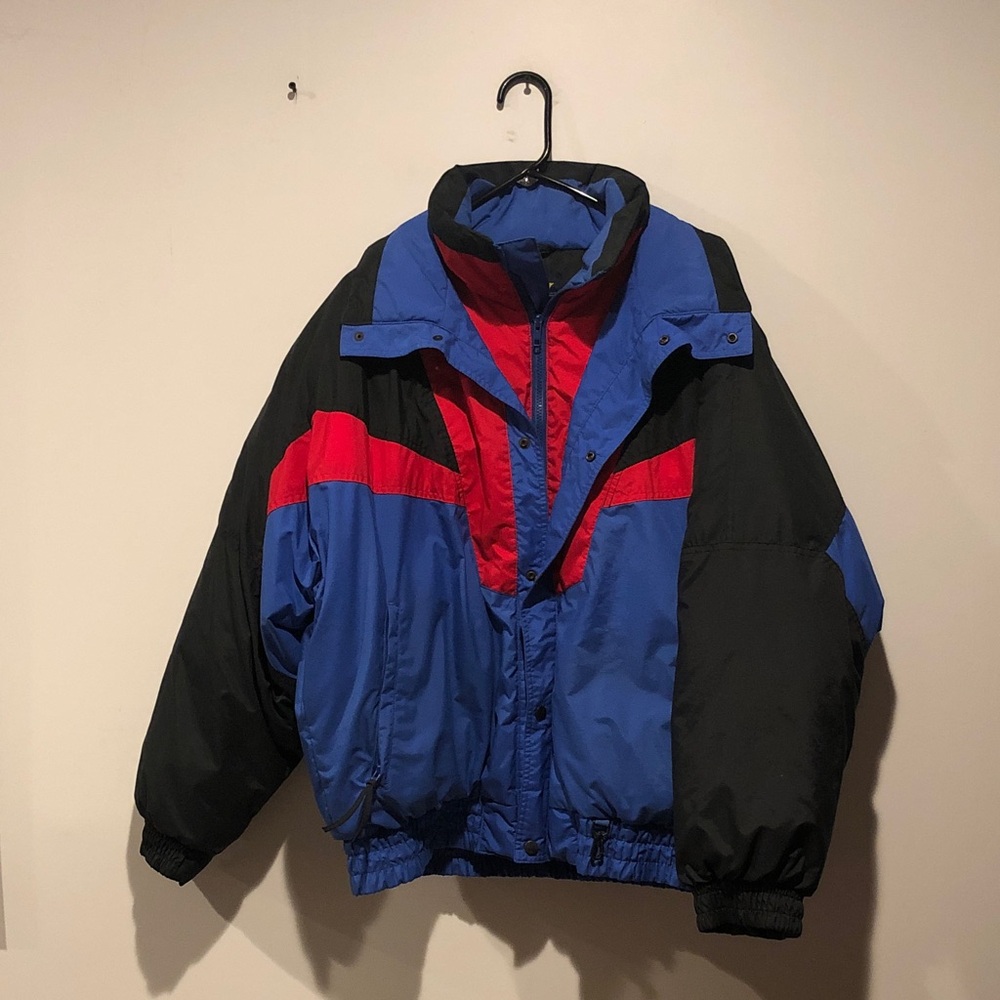 Weather Breaker Vintage Abstract Puffer Jacket